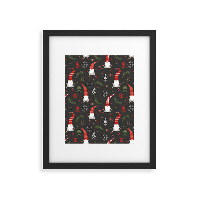 Cute Christmas Elves Framed Art Print Gallery Image 1
