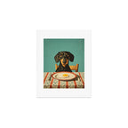 Dachshund Waiting For Breakfast Art Print Gallery Image 1