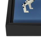 Dalmatian On Blue Framed Canvas Print Gallery Image 3