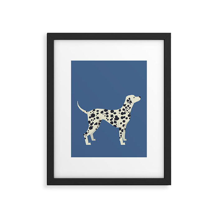 Dalmatian On Blue Framed Art Print Gallery Image 1