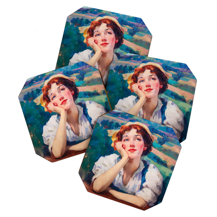 Daydream in Autumn Fields Coaster Gallery Image 1