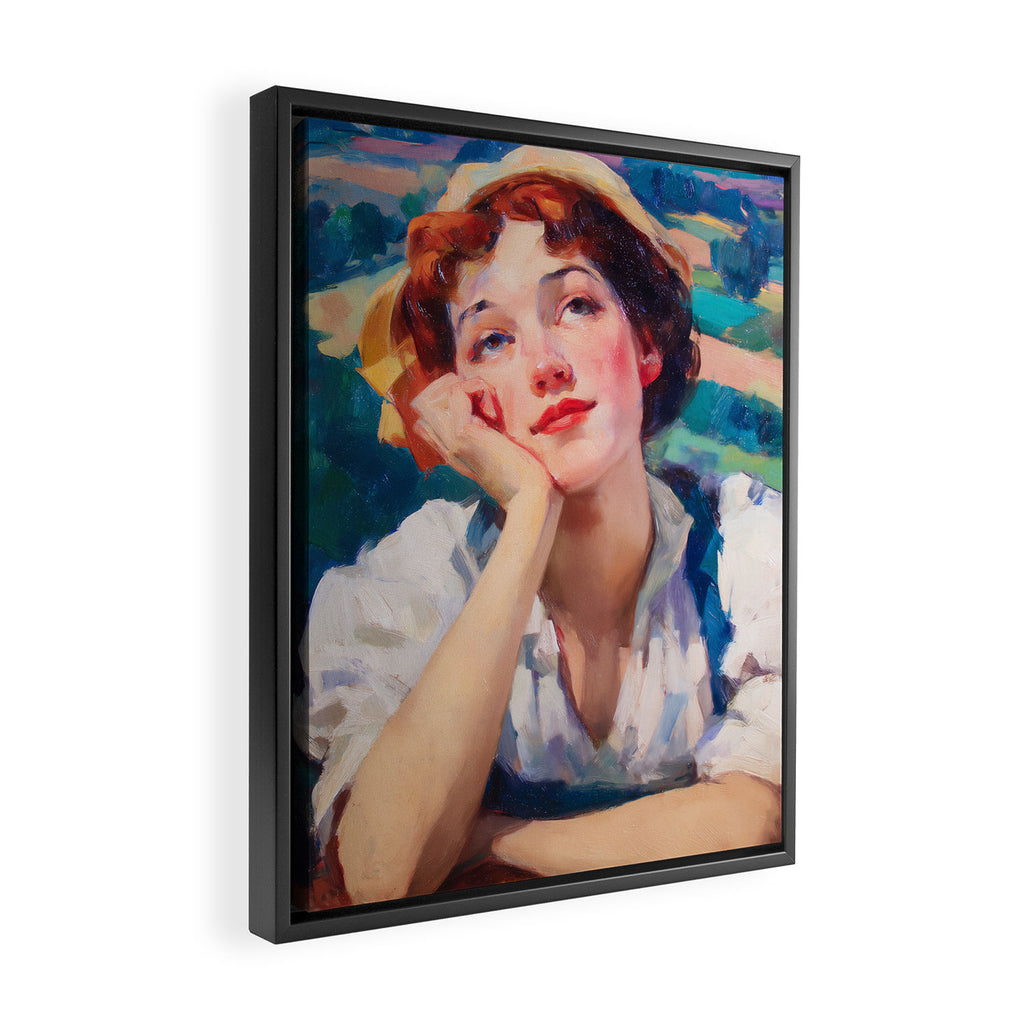 Daydream in Autumn Fields Framed Canvas Print Gallery Image 2