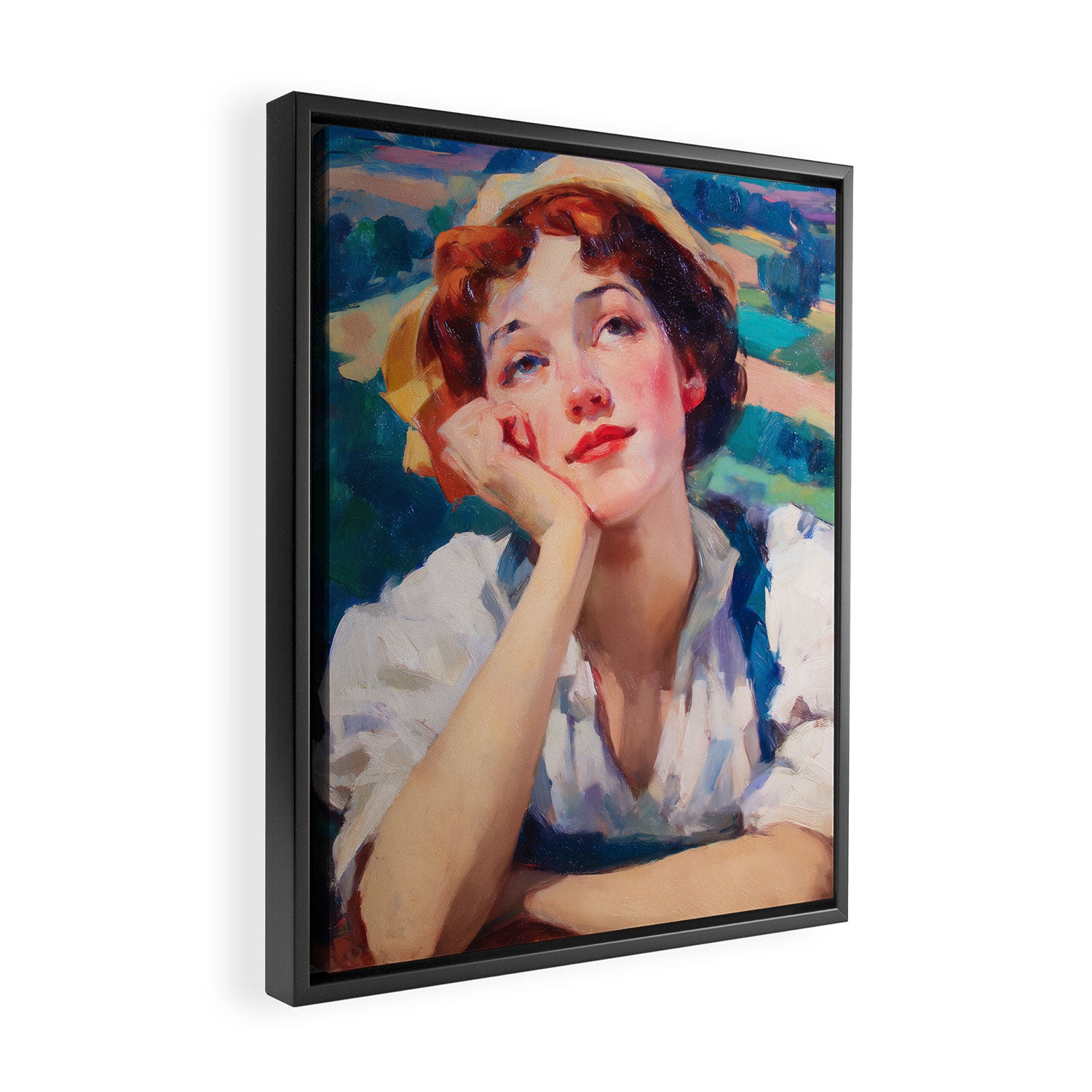 Daydream in Autumn Fields Framed Canvas Print Gallery Image 2