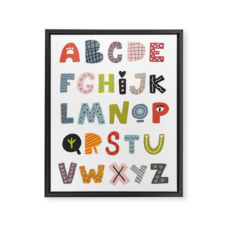 Decorative Alphabet Framed Canvas Print Gallery Image 6