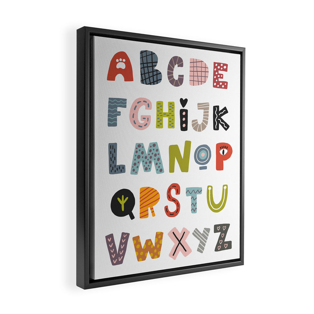 Decorative Alphabet Framed Canvas Print Gallery Image 2