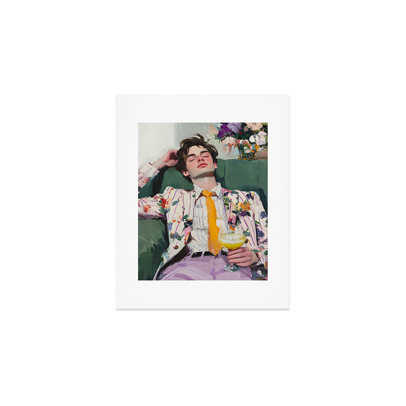 Dreaming in Floral Silence Art Print Gallery Image 1