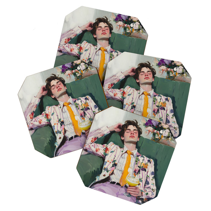 Dreaming in Floral Silence Coaster Gallery Image 1