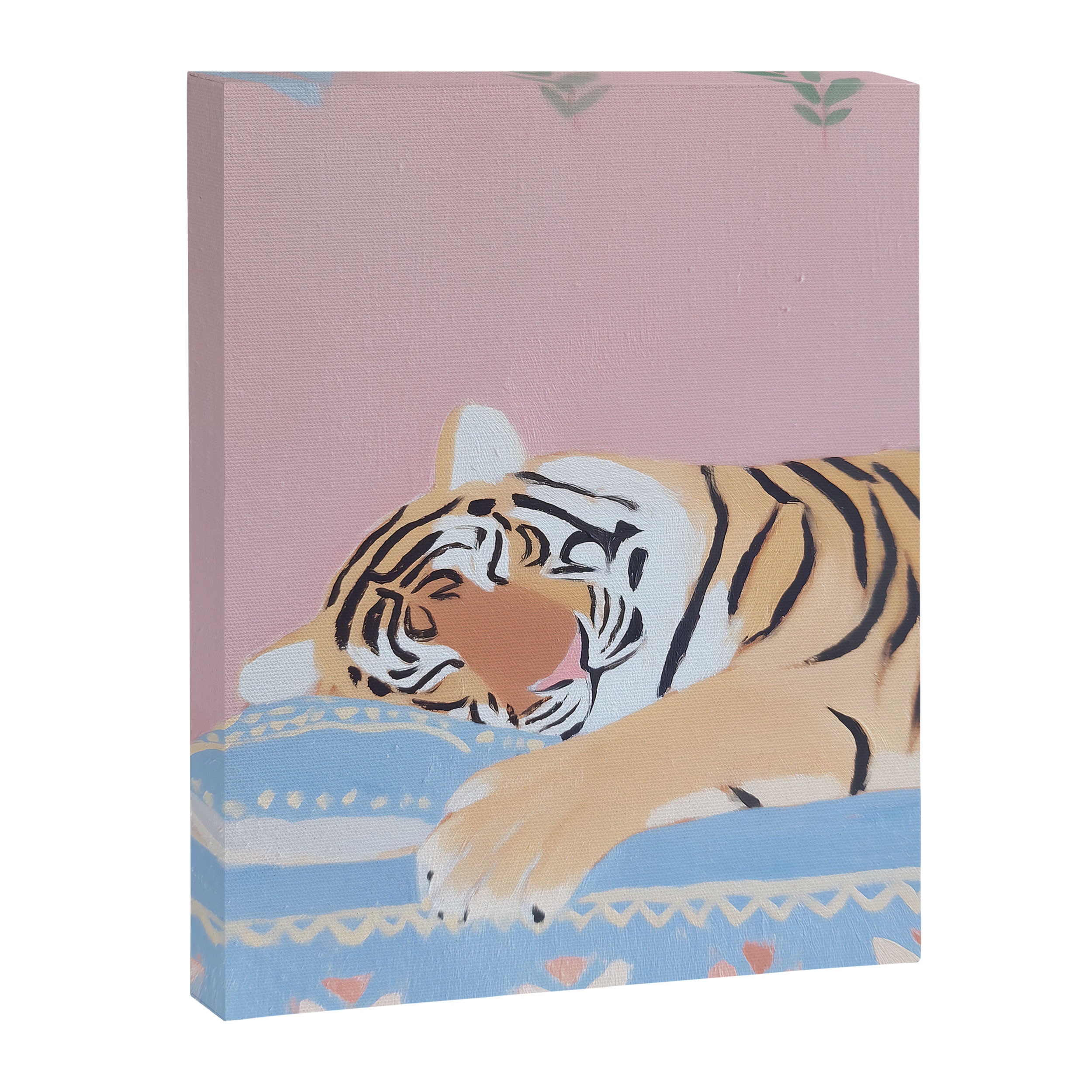 Dreaming Tiger Botanical Bliss Canvas Print Gallery Image 6