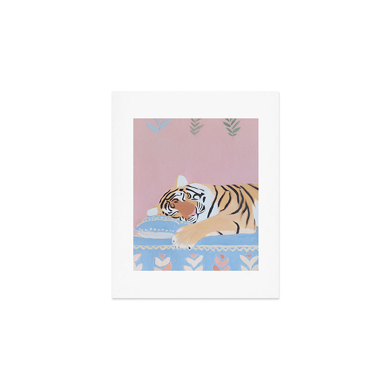 Dreaming Tiger Botanical Bliss Art Print Gallery Image 1