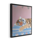 Dreaming Tiger Botanical Bliss Framed Canvas Print Gallery Image 2