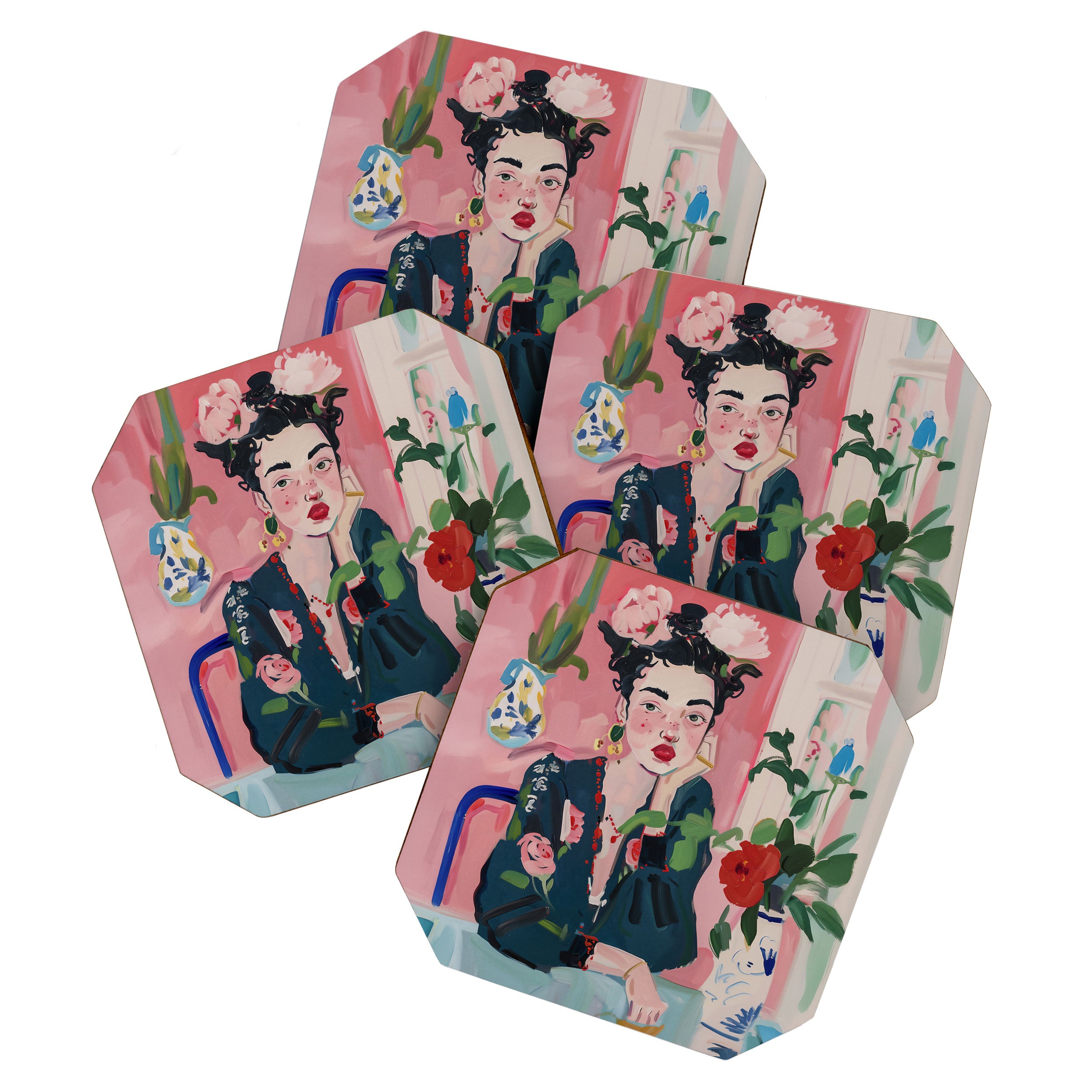 Dreamy Muse in Bloom  Coaster Gallery Image 1