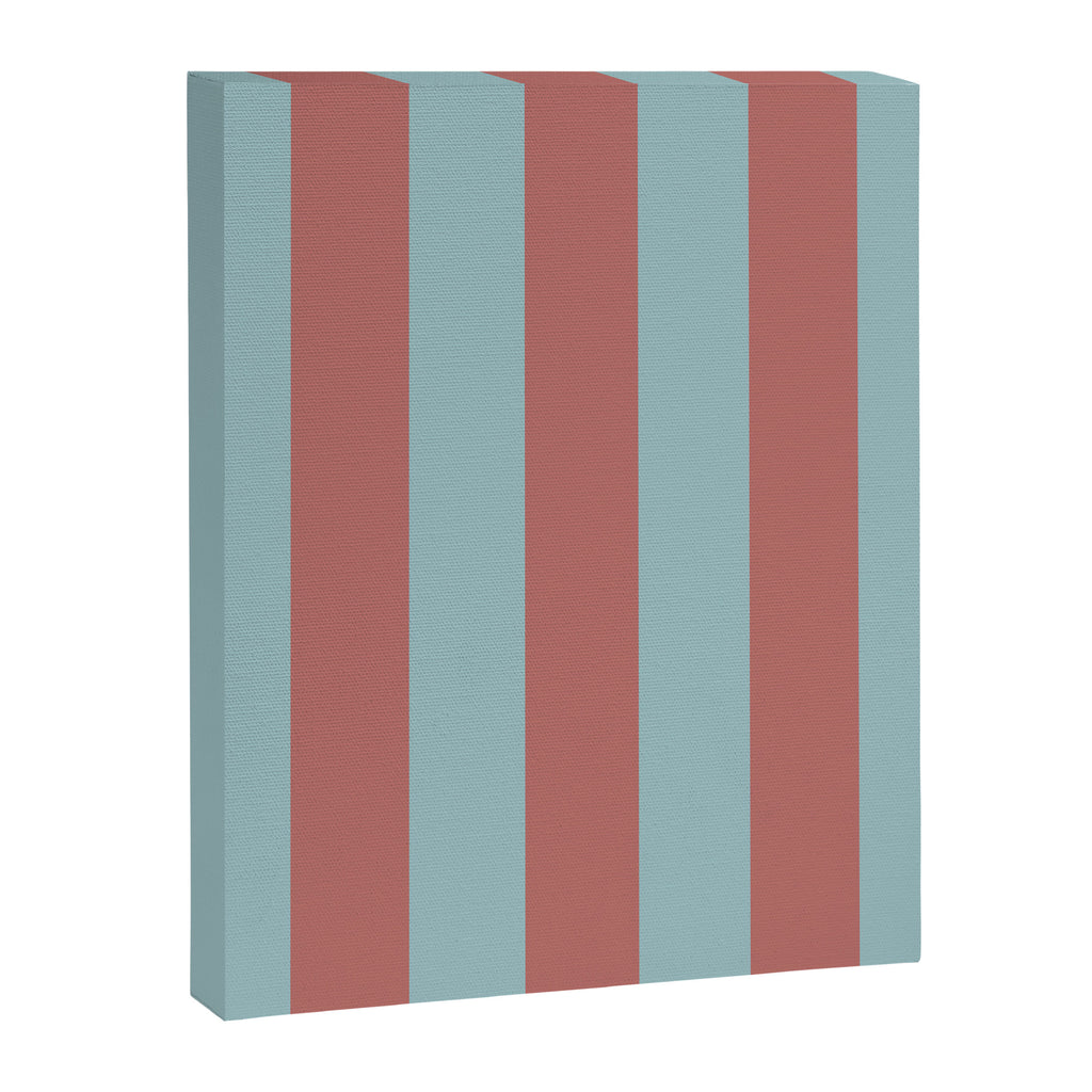 Dusty Pink Greyish Blue Stripe Canvas Print Gallery Image 8