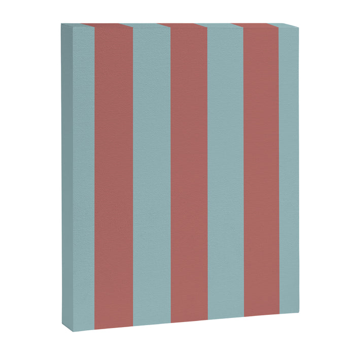 Dusty Pink Greyish Blue Stripe Canvas Print Gallery Image 1