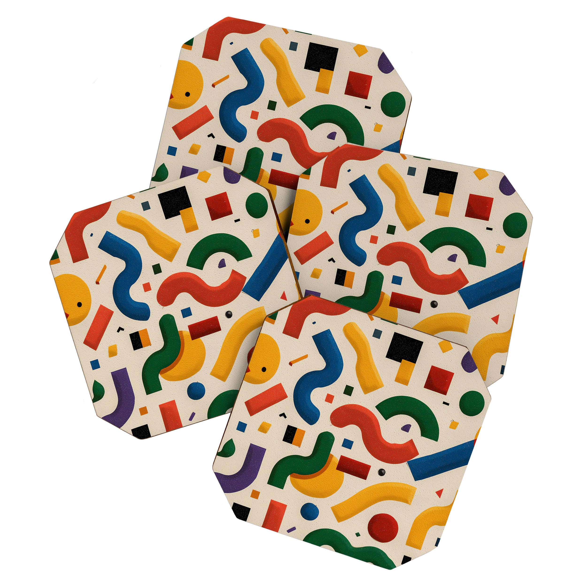 Eclectic Revival Autumn Geometry Coaster Gallery Image 1