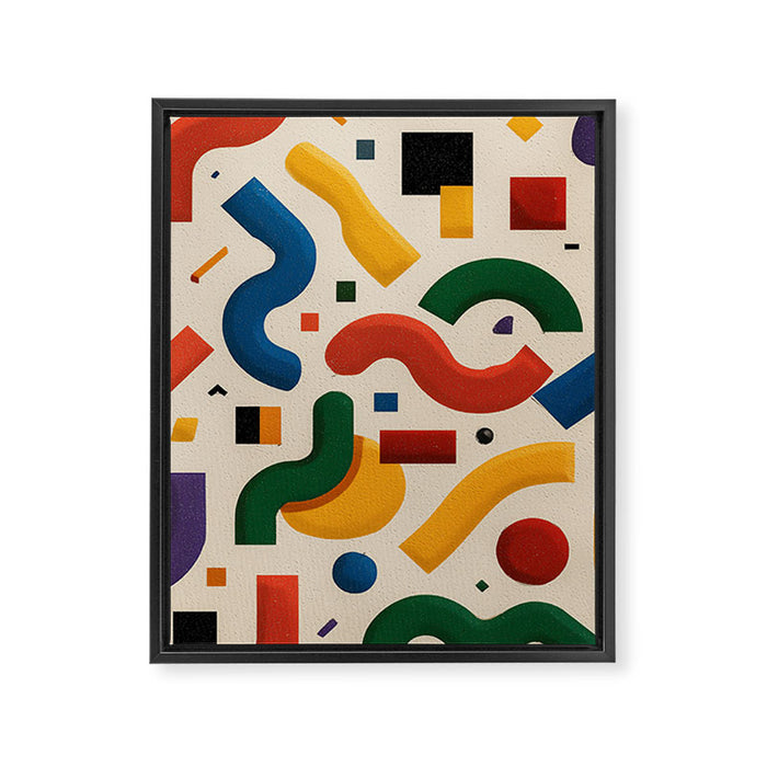 Eclectic Revival Autumn Geometry Framed Canvas Print Gallery Image 1