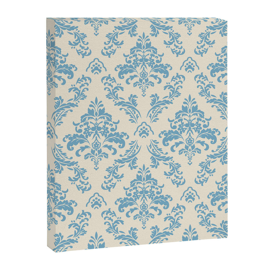 Elegant Air Blue Damask Pattern Canvas Print Gallery Image 8