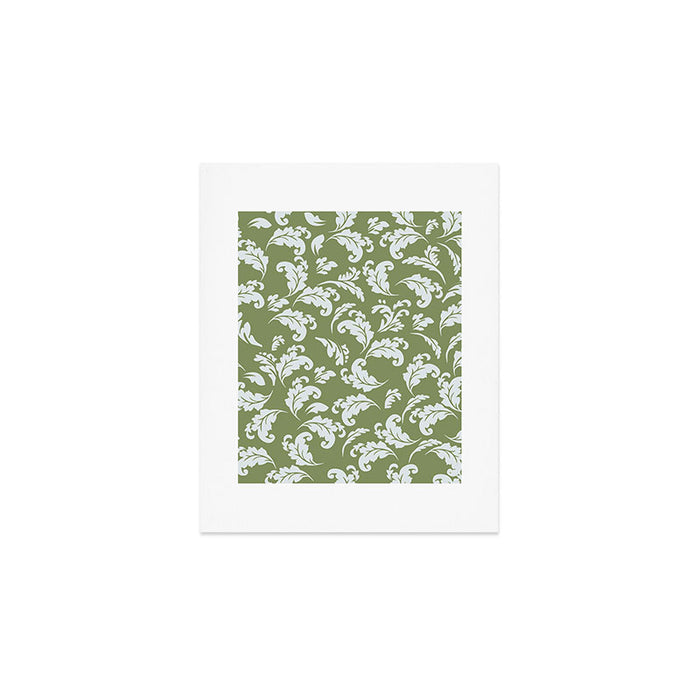 Elegant Epsom and Bit Of Blue Leaves Art Print Gallery Image 1