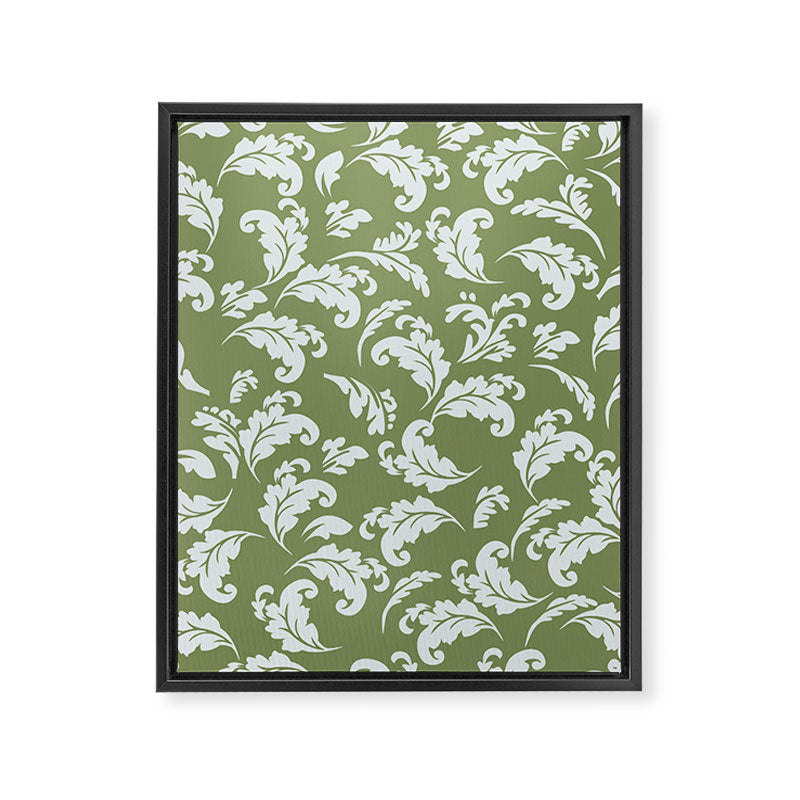 Elegant Epsom and Bit Of Blue Leaves Framed Canvas Print Gallery Image 8
