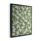 Elegant Epsom and Bit Of Blue Leaves Framed Canvas Print Gallery Image 2