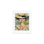 Elegant Lady in Wide Hat Art Print Gallery Image 1