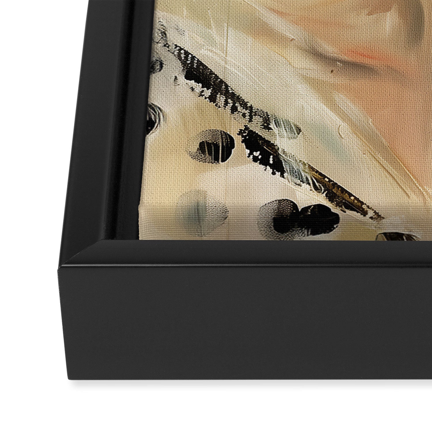 Elegant Lady in Wide Hat Framed Canvas Print Gallery Image 3