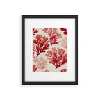 Elegant Red Coral Pattern Framed Art Print Gallery Image 6