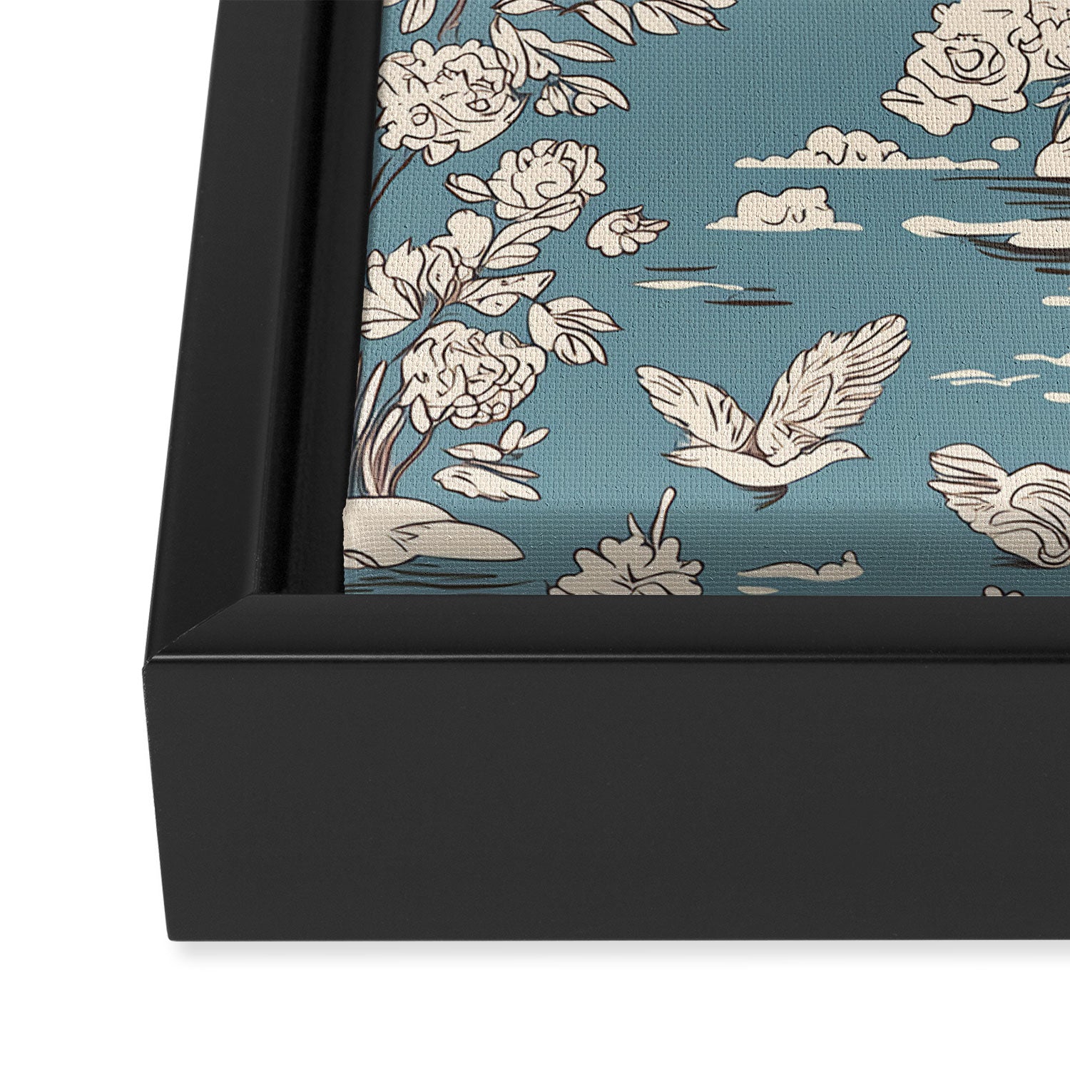 Elegant Swans in Bloom Framed Canvas Print Gallery Image 3