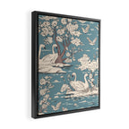 Elegant Swans in Bloom Framed Canvas Print Gallery Image 2