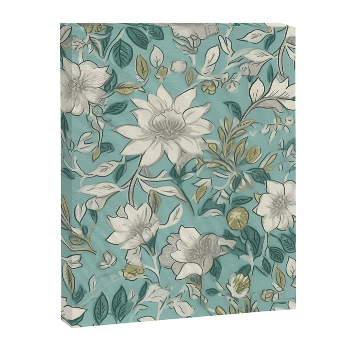Elegant Vintage Floral Pattern Canvas Print Gallery Image 1