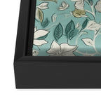 Elegant Vintage Floral Pattern Framed Canvas Print Gallery Image 3