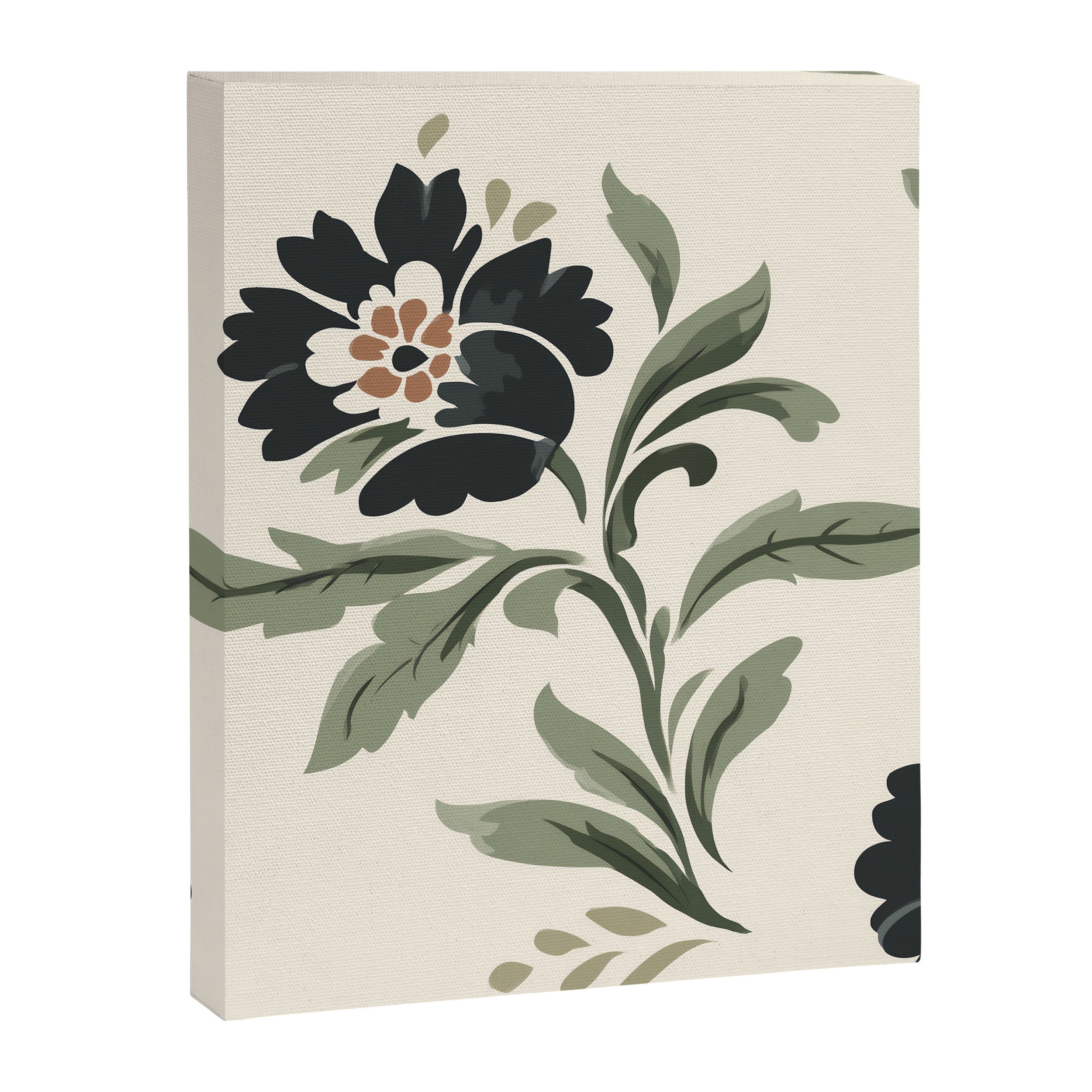Elegant Vintage Floral Pattern Canvas Print Gallery Image 8