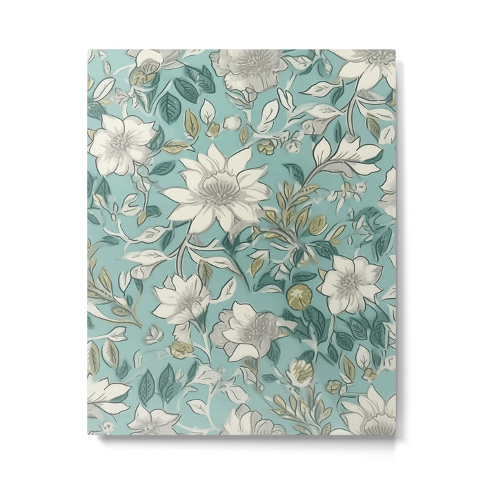 Elegant Vintage Floral Pattern Metal Print Gallery Image 1