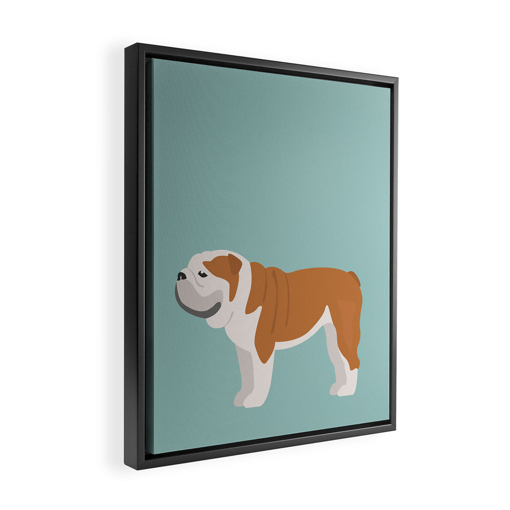 English Bulldog Framed Canvas Print Gallery Image 2