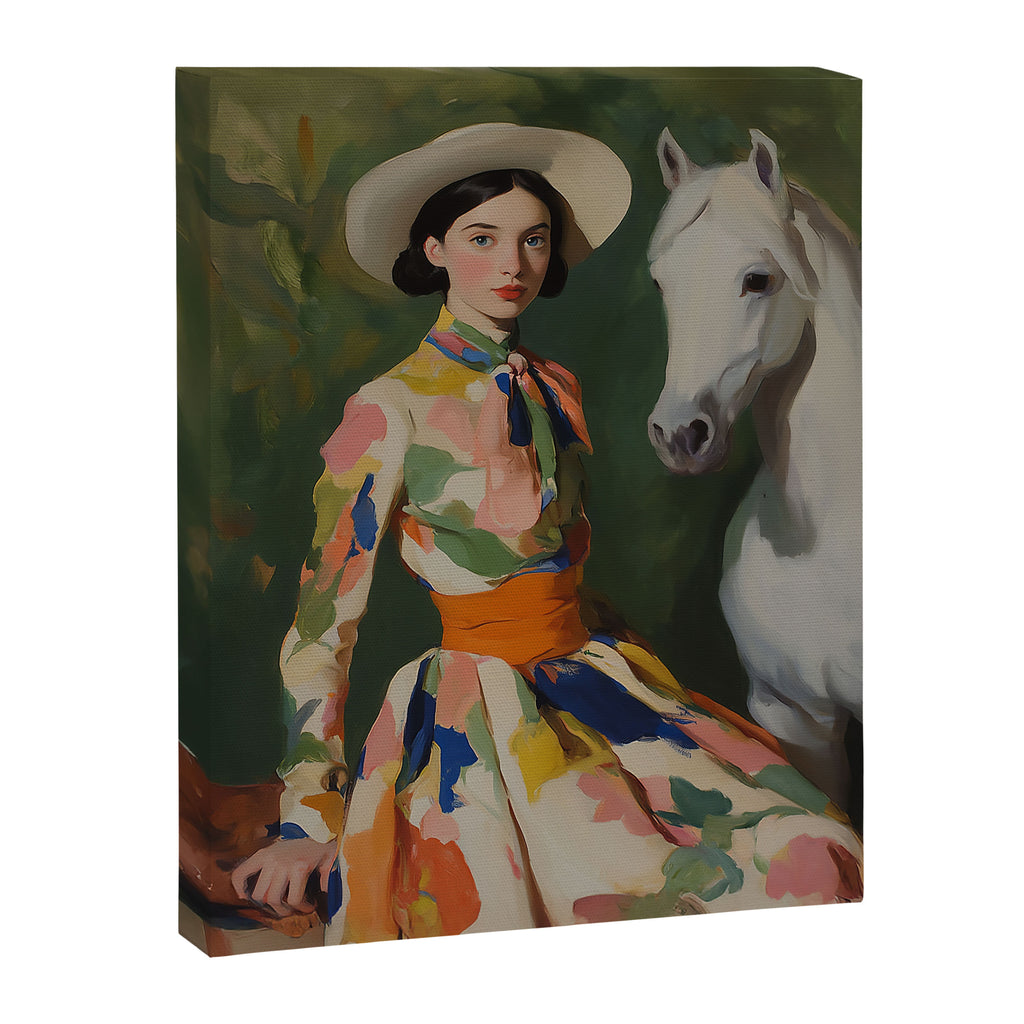 Equestrian Elegance in Color Canvas Print Gallery Image 6