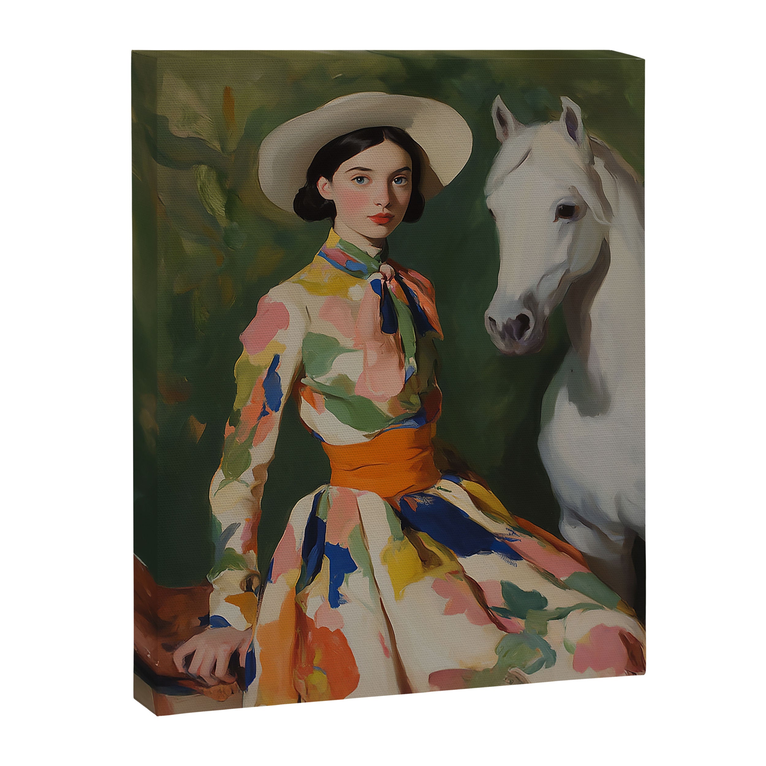 Equestrian Elegance in Color Canvas Print Gallery Image 6