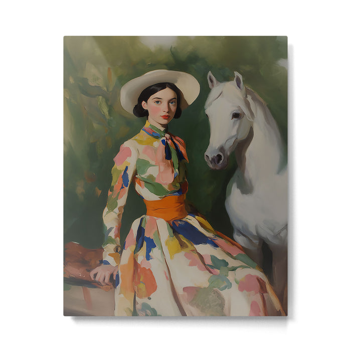 Equestrian Elegance in Color Metal Print Gallery Image 1