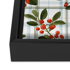 Festive Berries on Tartan Framed Canvas Print Gallery Image 3