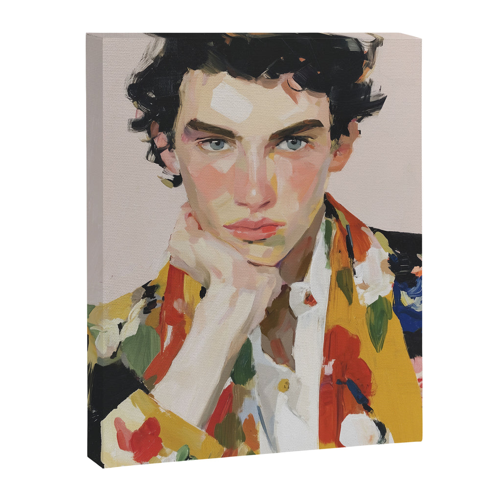 Floral Gaze Portrait Canvas Print Gallery Image 6