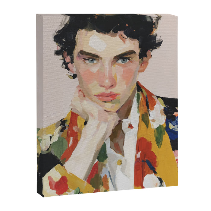Floral Gaze Portrait Canvas Print Gallery Image 1