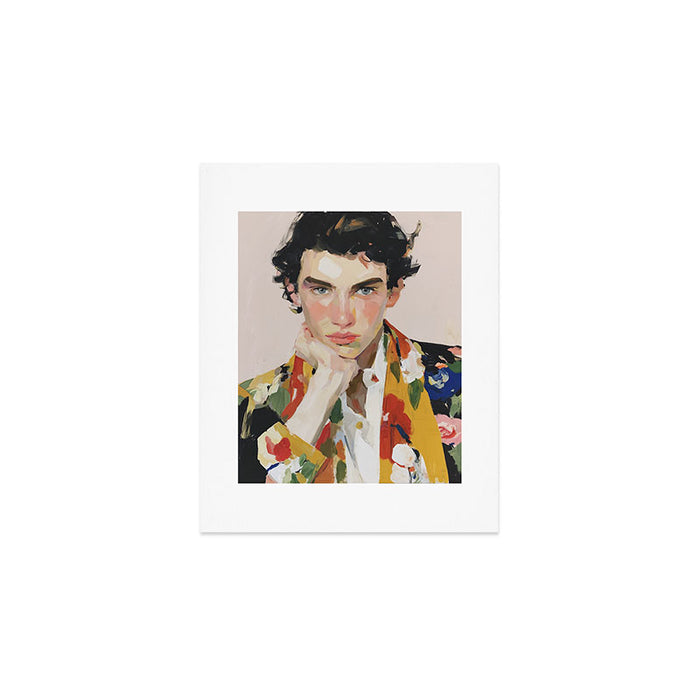 Floral Gaze Portrait Art Print Gallery Image 1