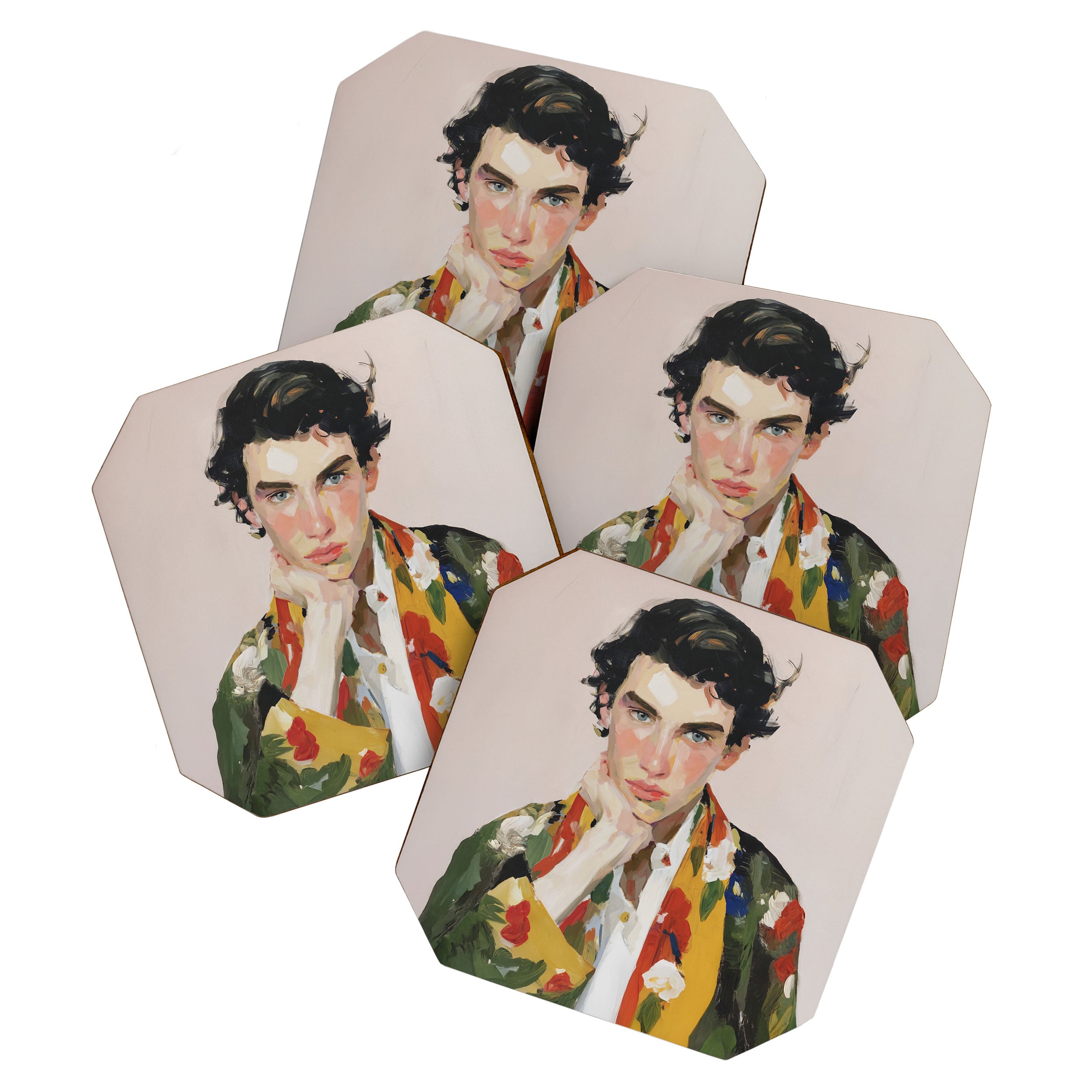 Floral Gaze Portrait Coaster Gallery Image 1