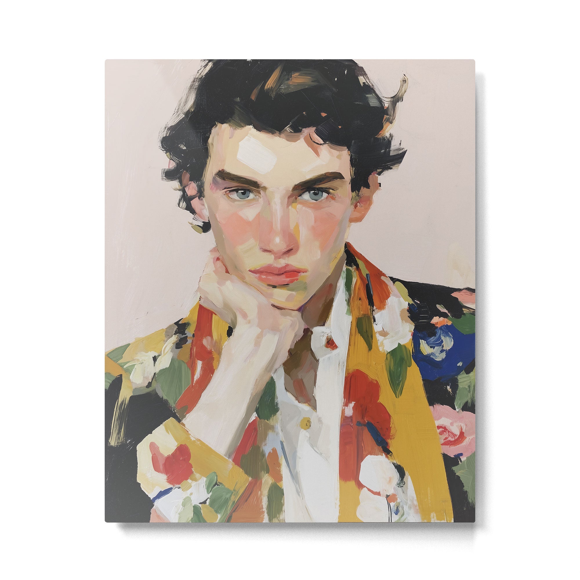 Floral Gaze Portrait Metal Print Gallery Image 4
