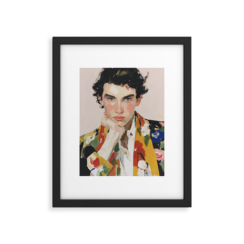 Floral Gaze Portrait Framed Art Print Gallery Image 5