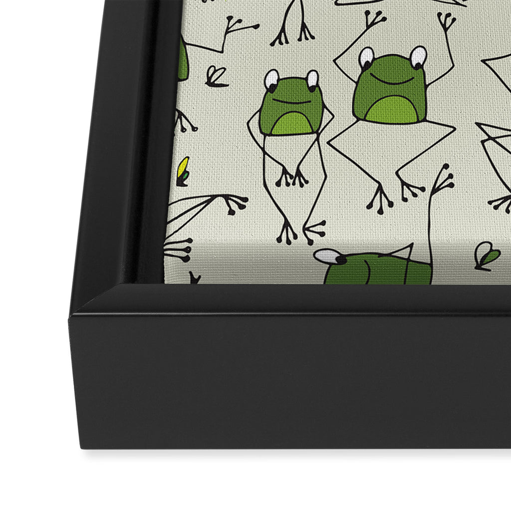 Funny Frogs Framed Canvas Print Gallery Image 3