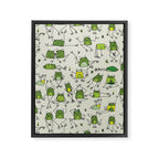 Funny Frogs Framed Canvas Print Gallery Image 8