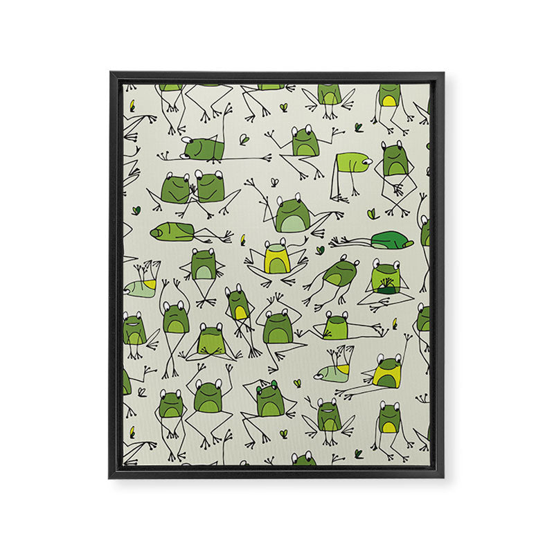 Funny Frogs Framed Canvas Print Gallery Image 8