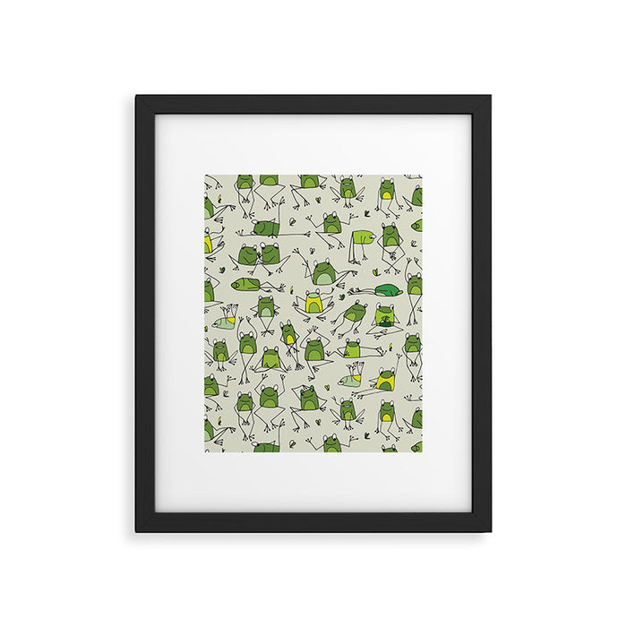 Funny Frogs Framed Art Print Gallery Image 1