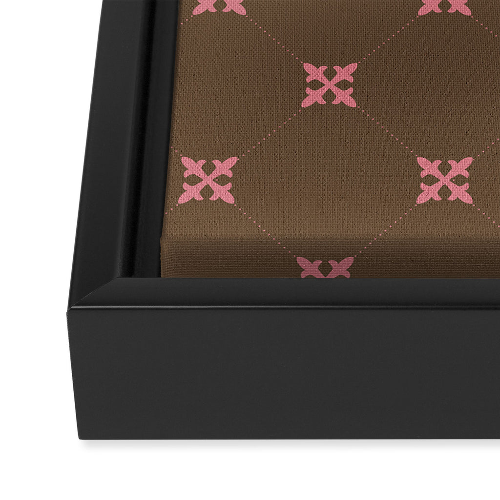 Geometric Retro Diamond Pattern Framed Canvas Print Gallery Image 3