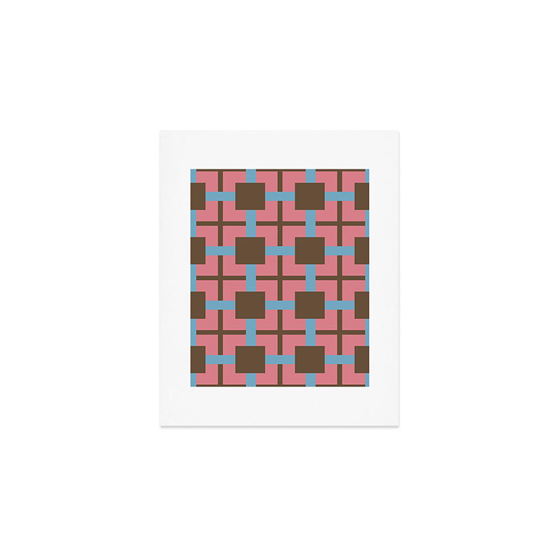Geometric Warm Revival Block Art Print Gallery Image 1
