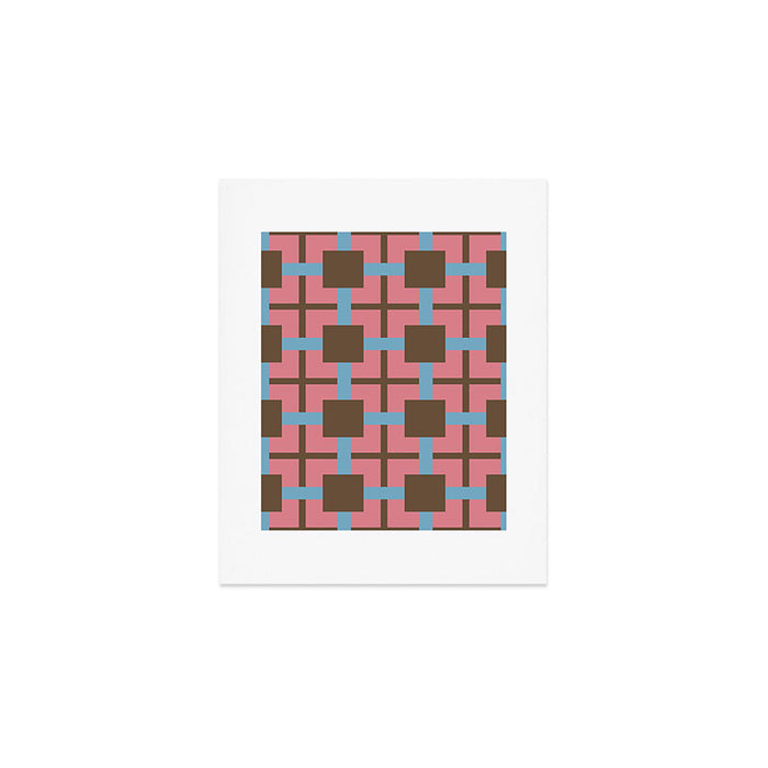 Geometric Warm Revival Block Art Print Gallery Image 1